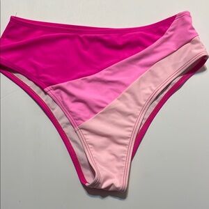 Colorblock Pink Bikini Bottom